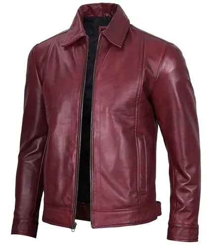 Mens Leather Jacket  Real Lambskin Classic Vintage Style Leather Jackets For Men
