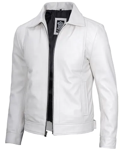 Mens Leather Jacket  Real Lambskin Classic Vintage Style Leather Jackets For Men