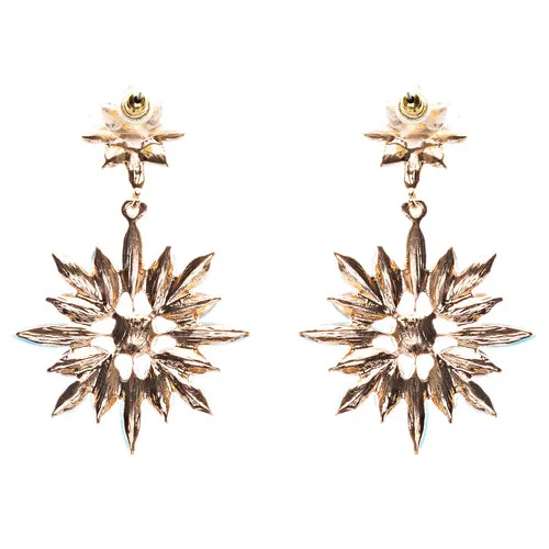 Modern Fashion Crystal Rhinestone Elegantly Crafted Star Earrings E808 Blue