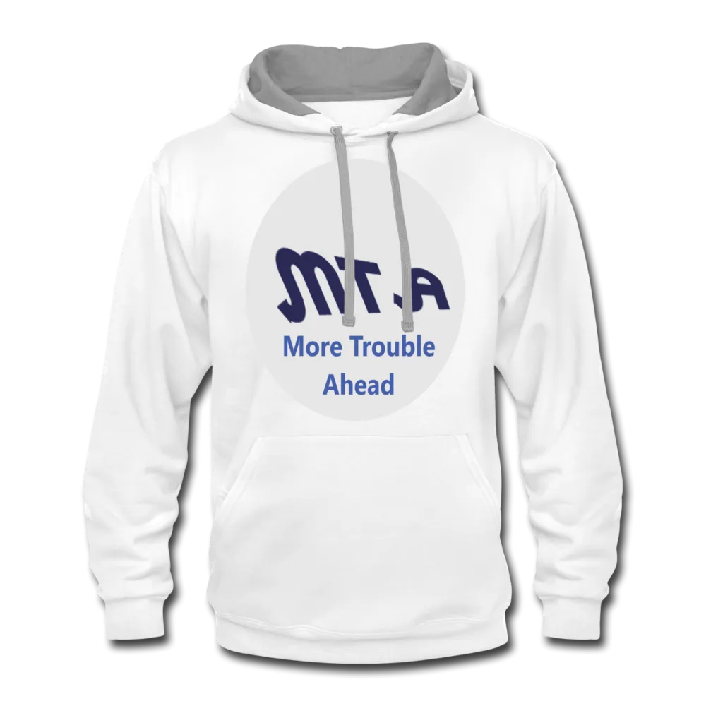 New York City Subway train funny Logo parody Contrast Hoodie
