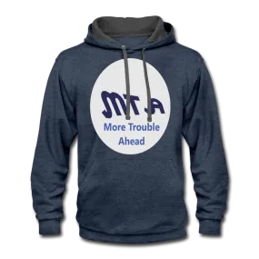 New York City Subway train funny Logo parody Contrast Hoodie