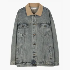 Old Washed Gray Denim Jacket