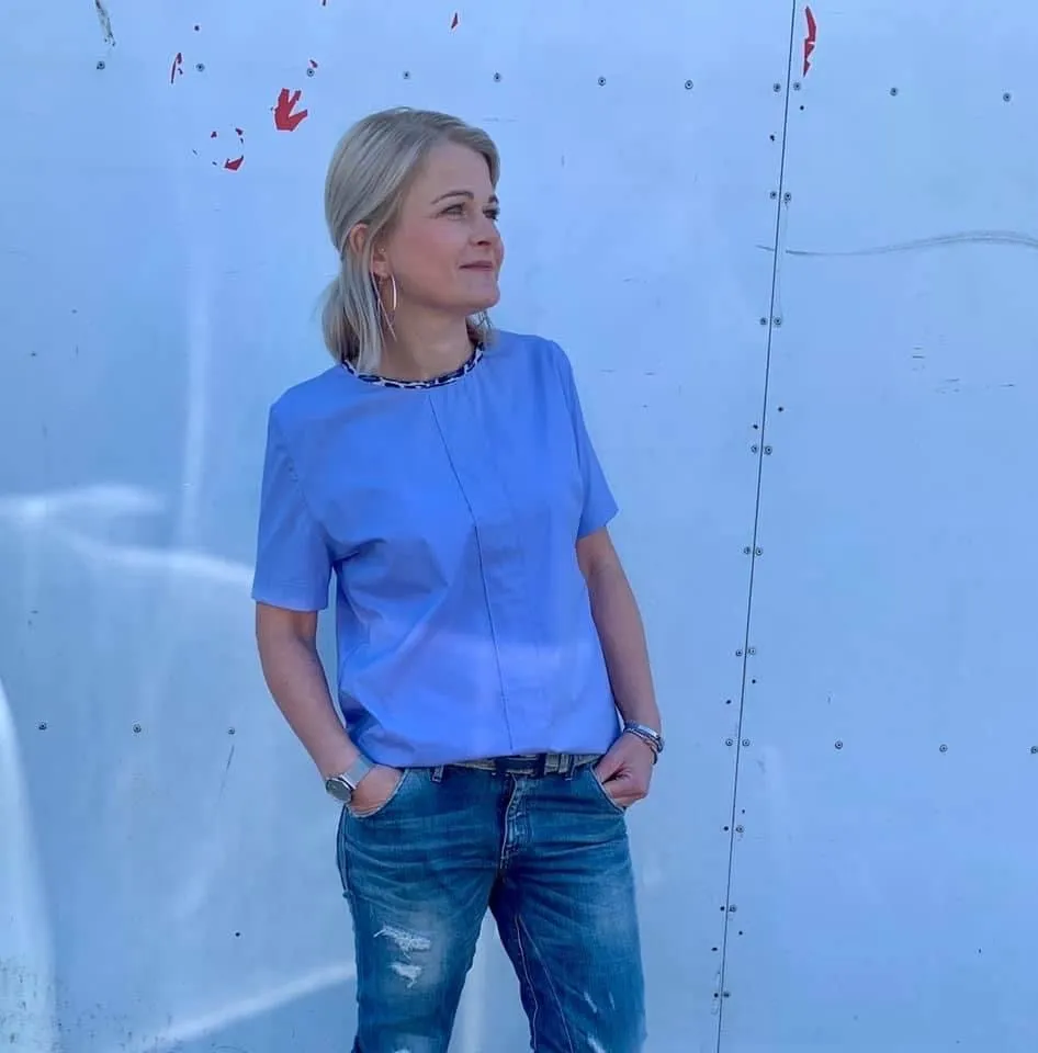Paula - klassische Bluse mit cooler Quetschfalte (Papierschnittmuster)