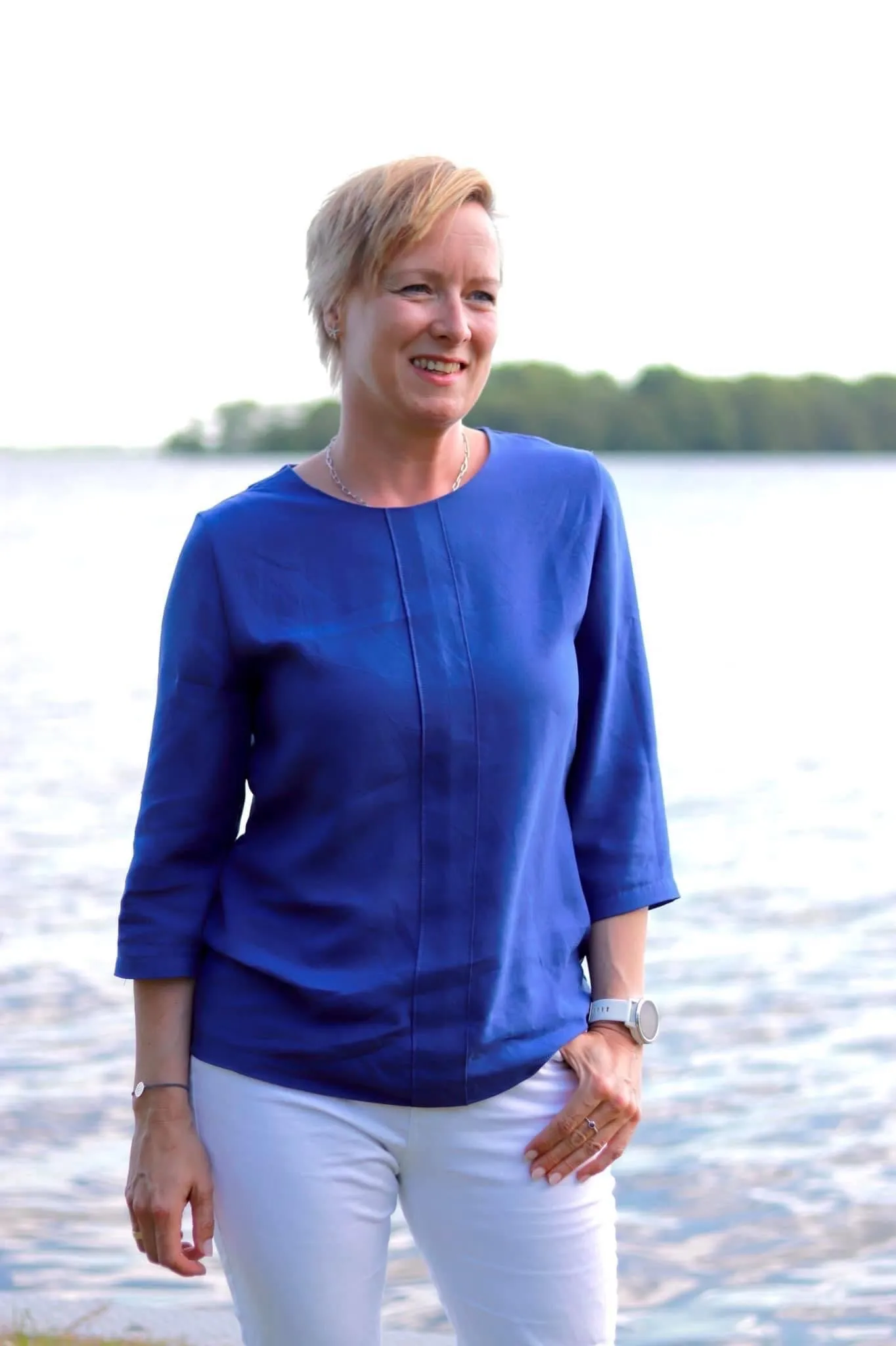 Paula - klassische Bluse mit cooler Quetschfalte (Papierschnittmuster)
