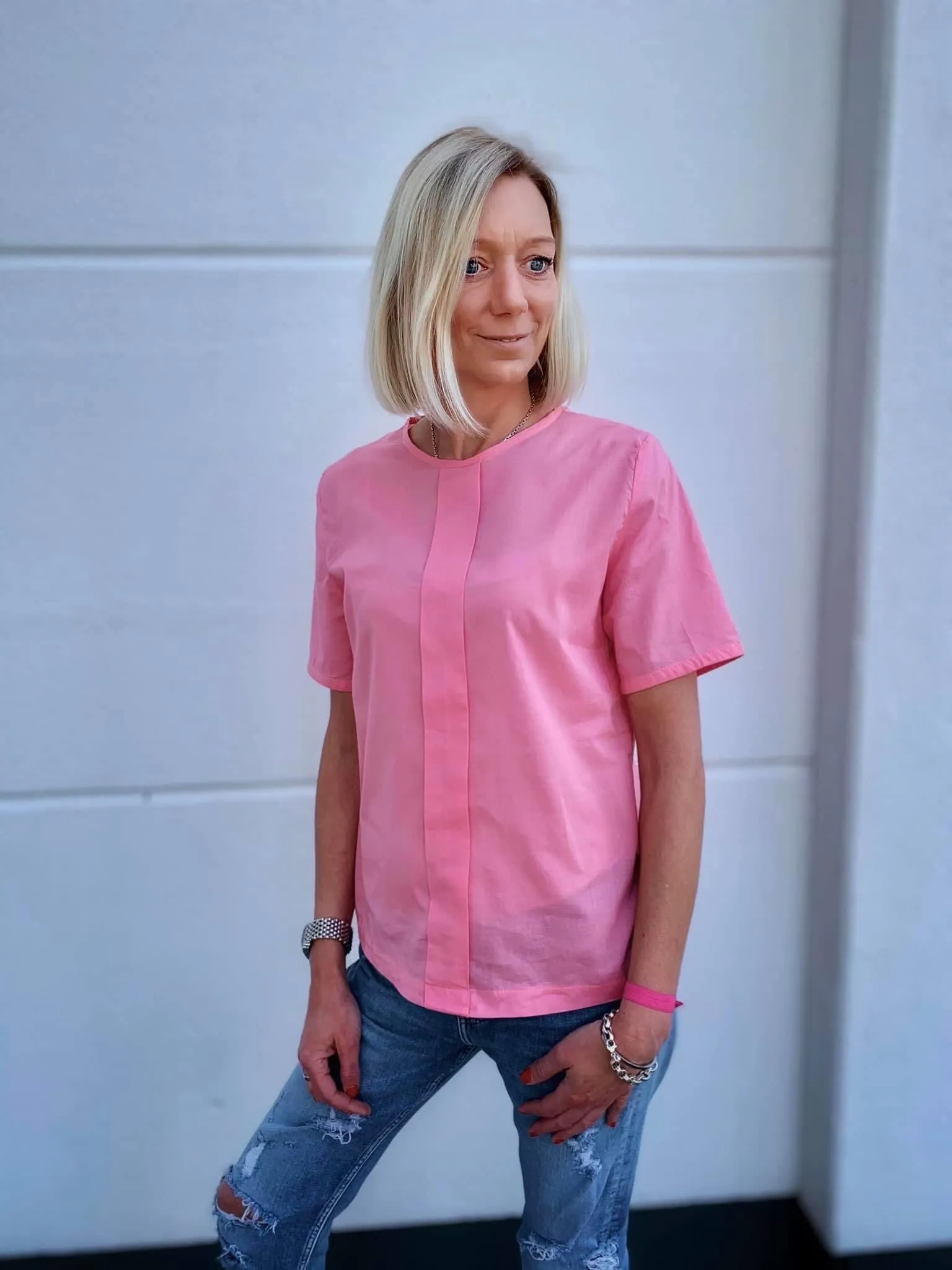 Paula - klassische Bluse mit cooler Quetschfalte (Papierschnittmuster)