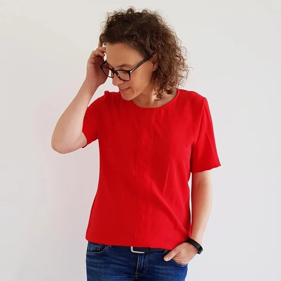 Paula - klassische Bluse mit cooler Quetschfalte (Papierschnittmuster)