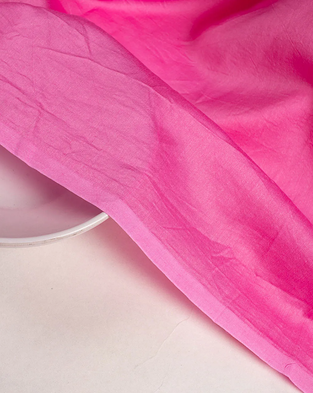 Pink Plain Chanderi Fabric
