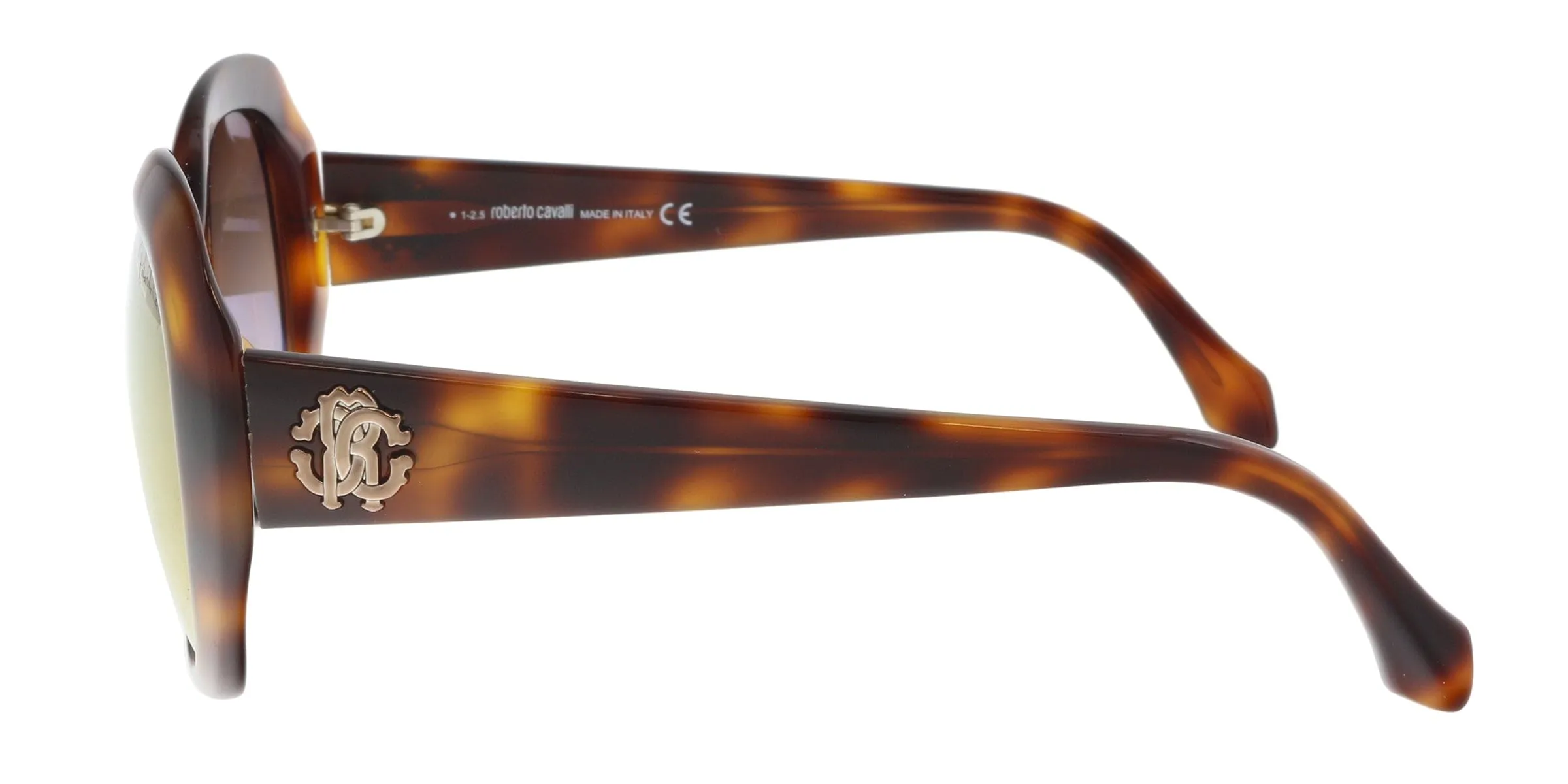 Roberto Cavalli RC989S 52G TSEEN Medium Havana Round Sunglasses