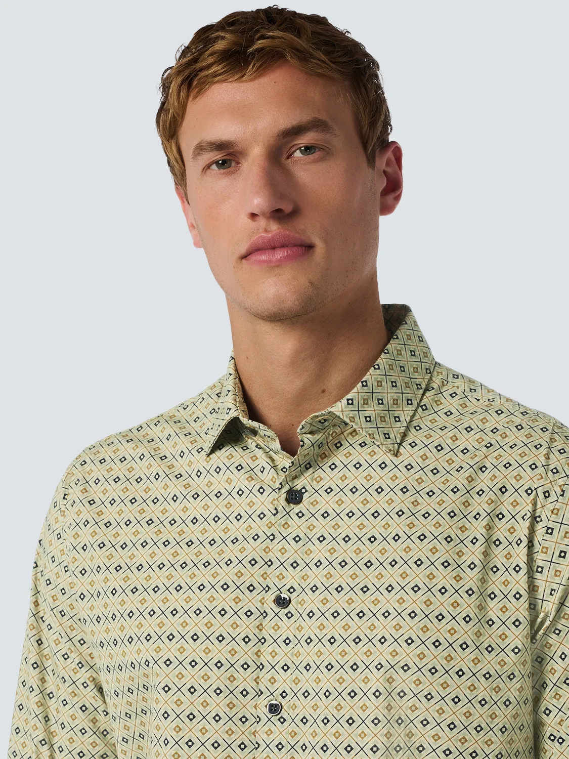 Stylish Shirt with All-Over Pattern | Smoke