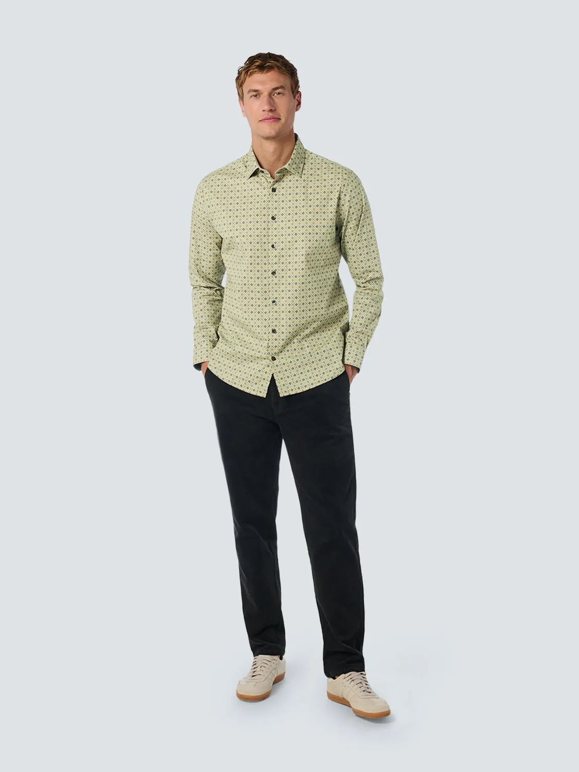Stylish Shirt with All-Over Pattern | Smoke