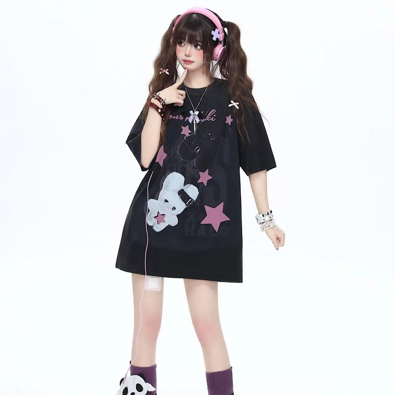 Summer American Sweet Dopamine Style All-match Loose T-shirt