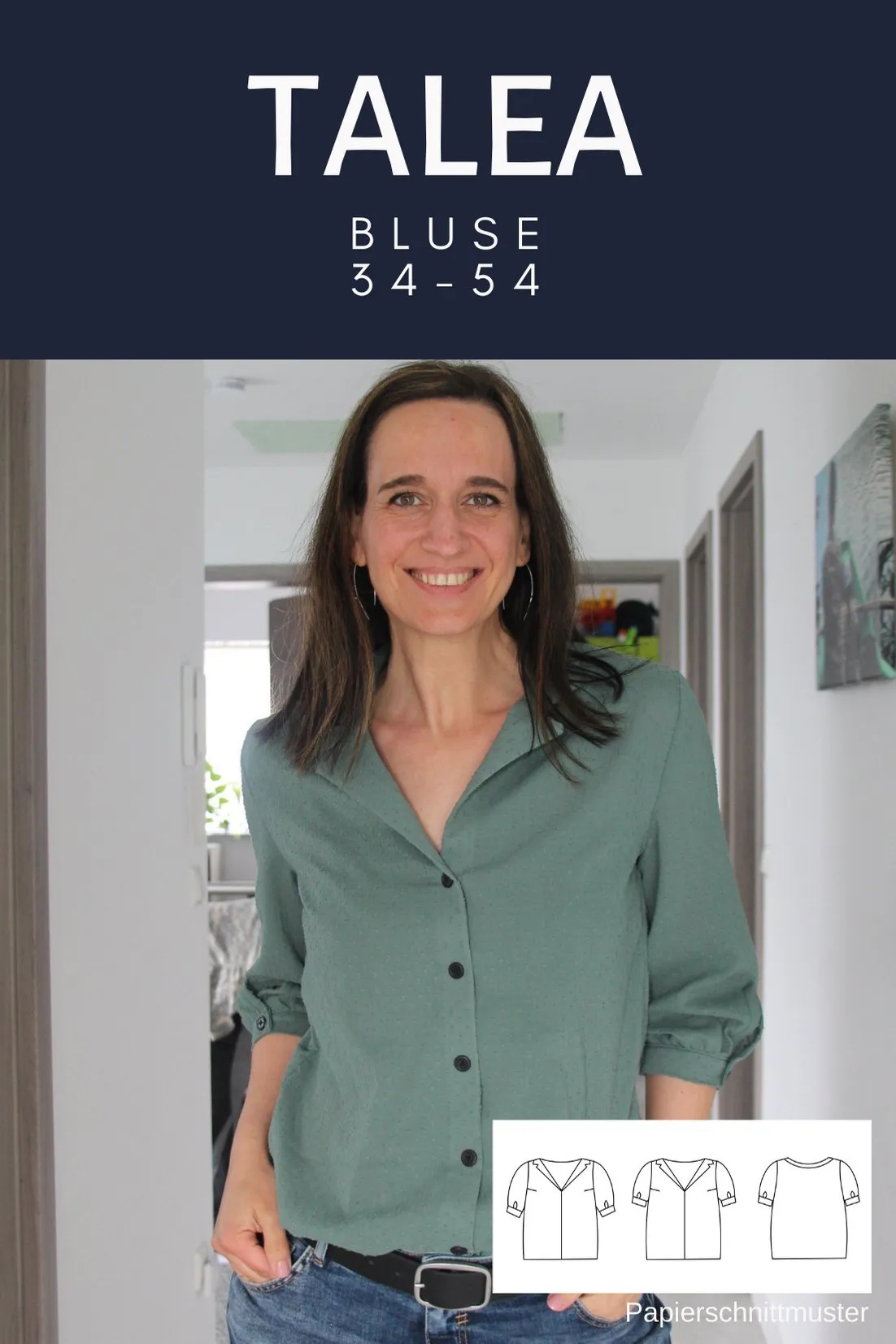 Talea - Bluse mit Umlegekragen (Papierschnittmuster)