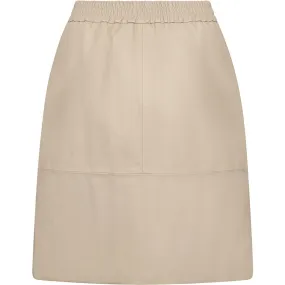 Trendy Maria leather skirt / 51194 - Vanilla