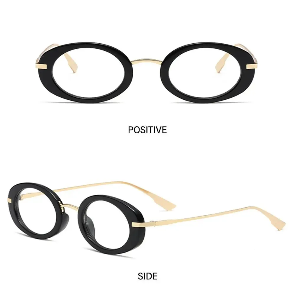 Vintage Y2K Hip Hop Sun Glasses Small Oval Sunglasses for Women Men Retro Punk Eyewear UV400 Shades