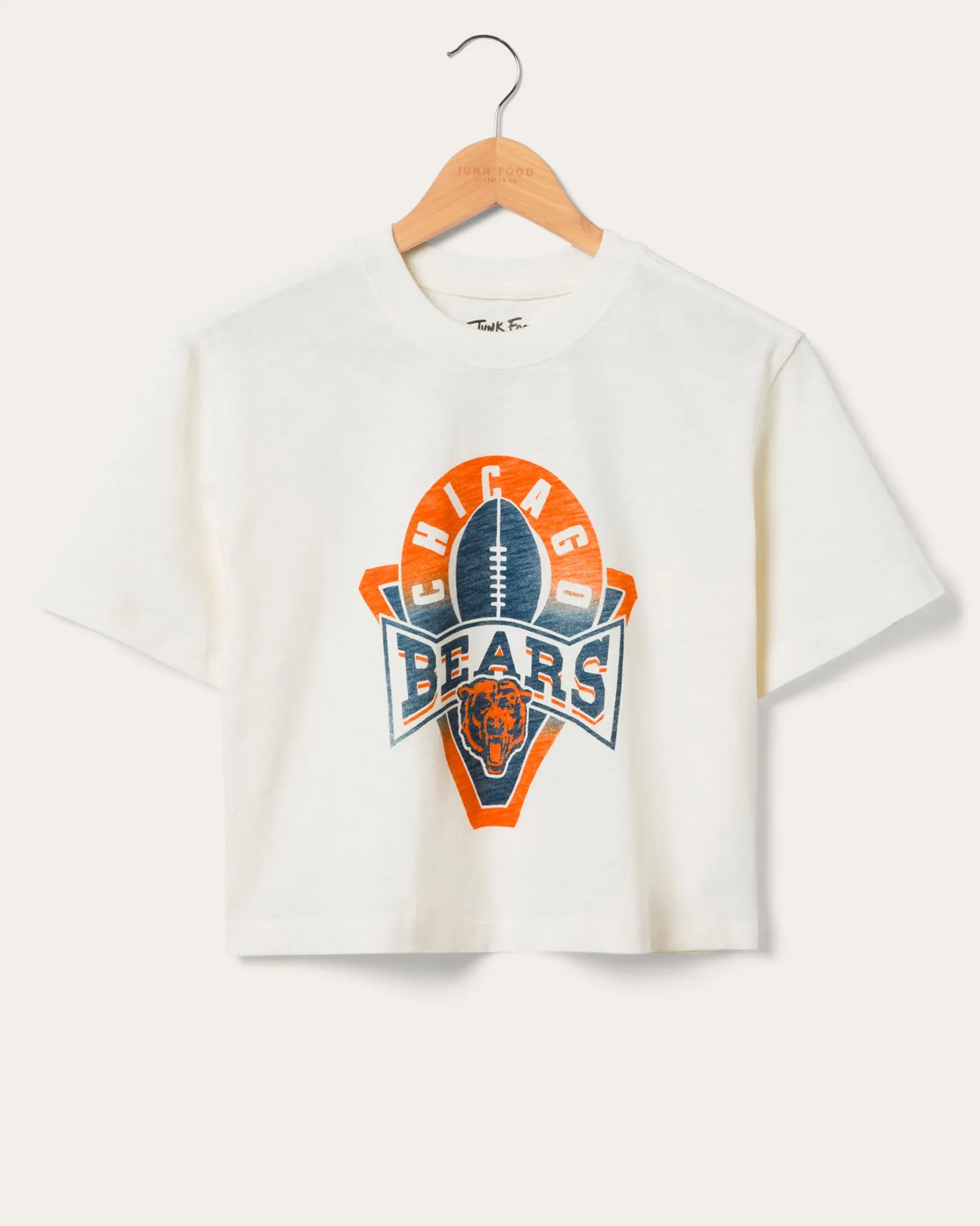 Women's Chicago Bears Mock Neck Crop Tee