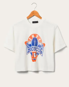 Women's Denver Broncos Mock Neck Crop Tee