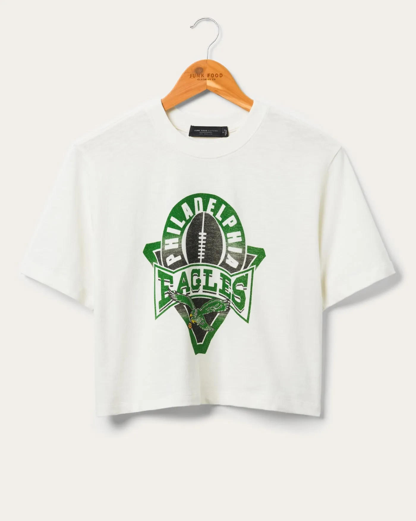 Women's Philadelphia Eagles Mock Neck Crop Tee