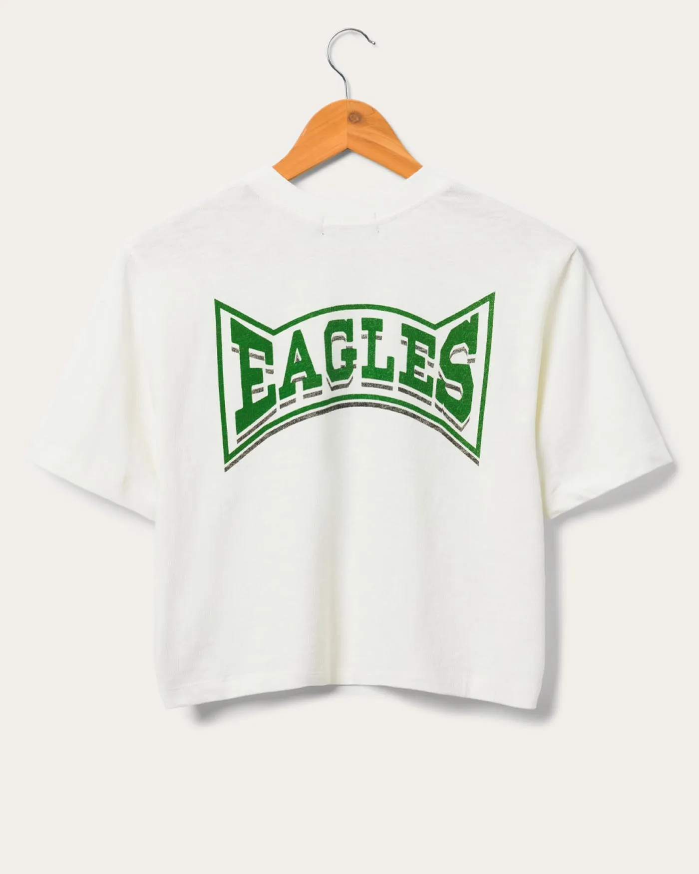 Women's Philadelphia Eagles Mock Neck Crop Tee